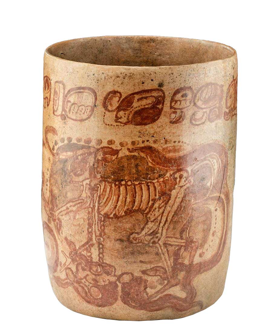 Important Maya Pottery Cylinder Vessel - Kerr Database