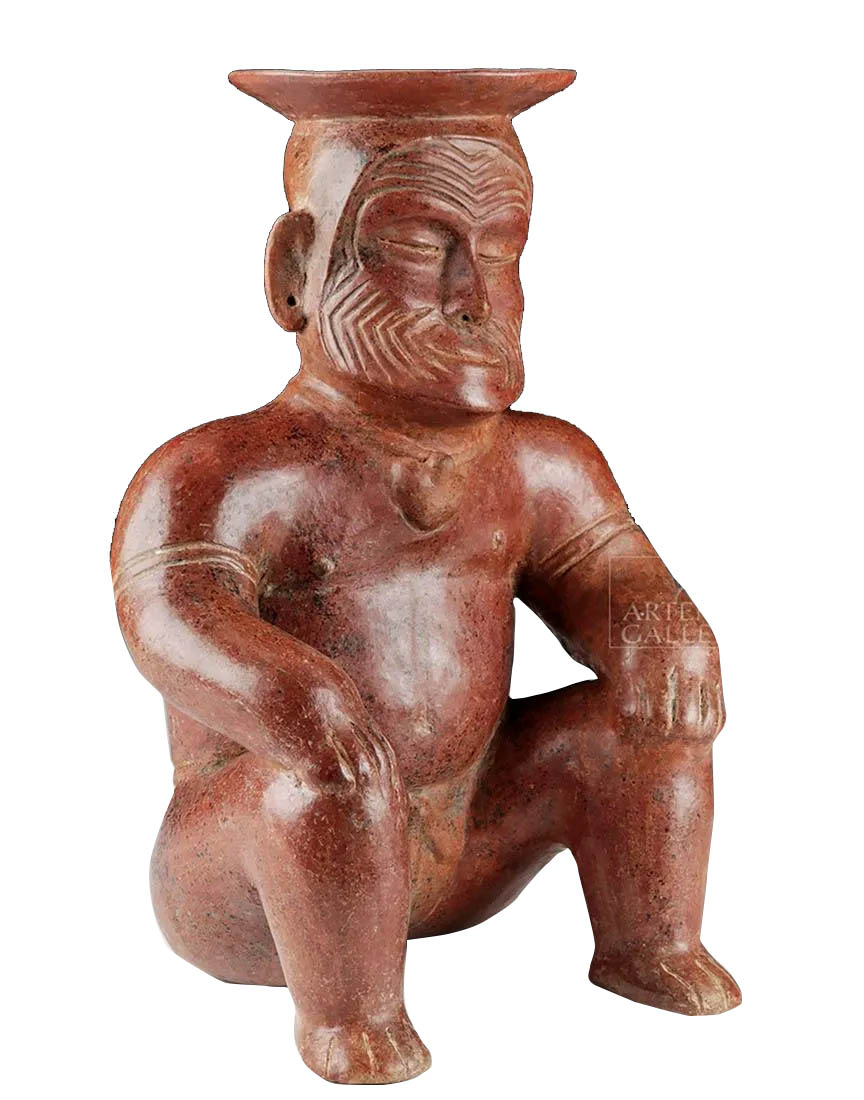 Colima Terracotta Cacique Elder Vessel, Ex-Hollywood