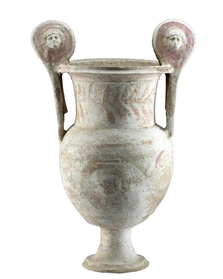 Canosan Polychrome Volute Krater w/ Medusa Handles