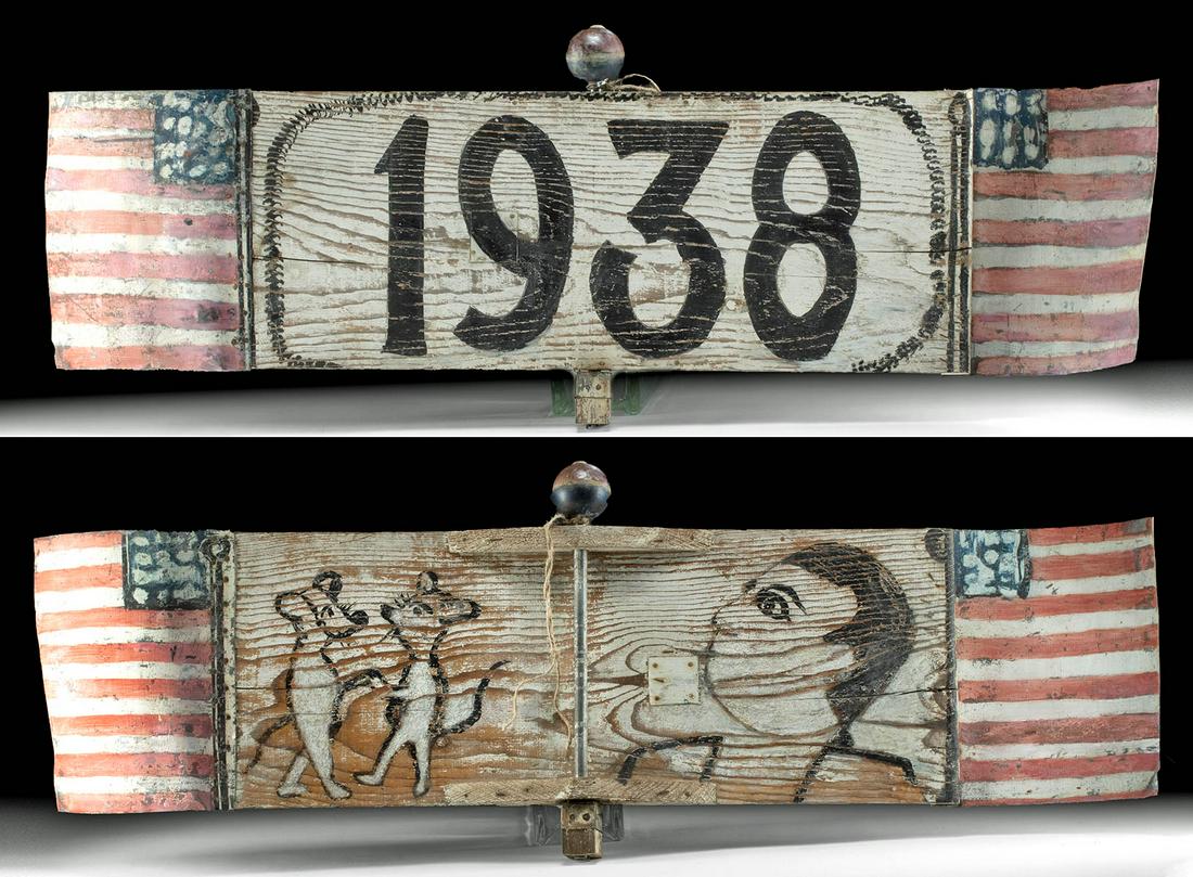 1938 American Folk Art Whirligig of Dust Bowl Era