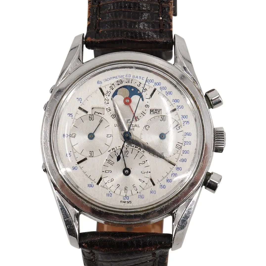 Vintage Universal Geneve Tri-Compax Chrono Watch