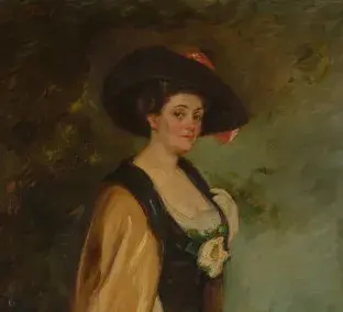 American School Portrait Of Madeleine G. Barker Mccarter