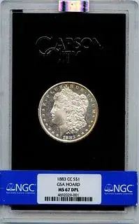 1883-CC Morgan Dollar NGC MS67DMPL Hoard S$1 Finest
