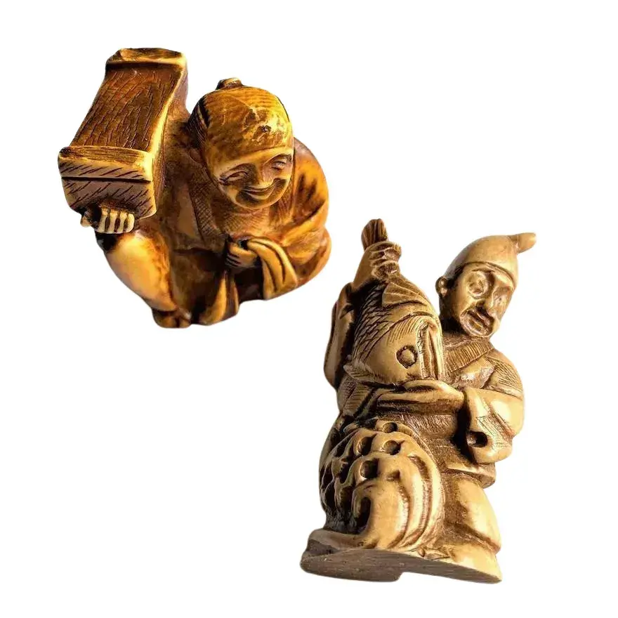 A Small Card Of Assorted Natural Material Netsuke