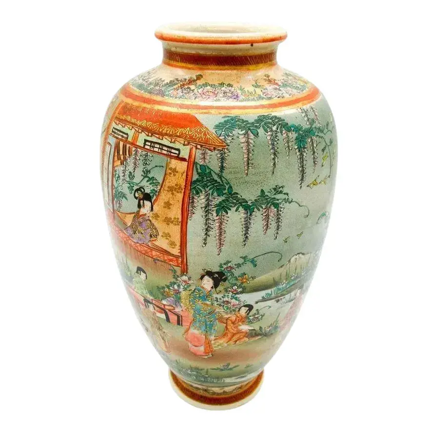 Antique Japanese Satsuma Vase From Rosalind Russell Estate