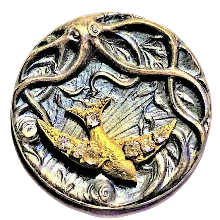 A Division One Very Unusual Octopus Button