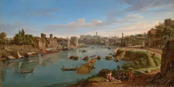GASPAR VAN WITTEL, CALLED VANVITELLI The Port of Ripa Grande, Rome