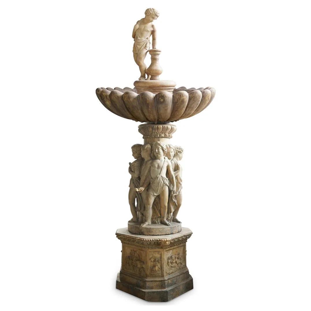 Late 19th Cent. Monumental Italian Terracotta Fountain