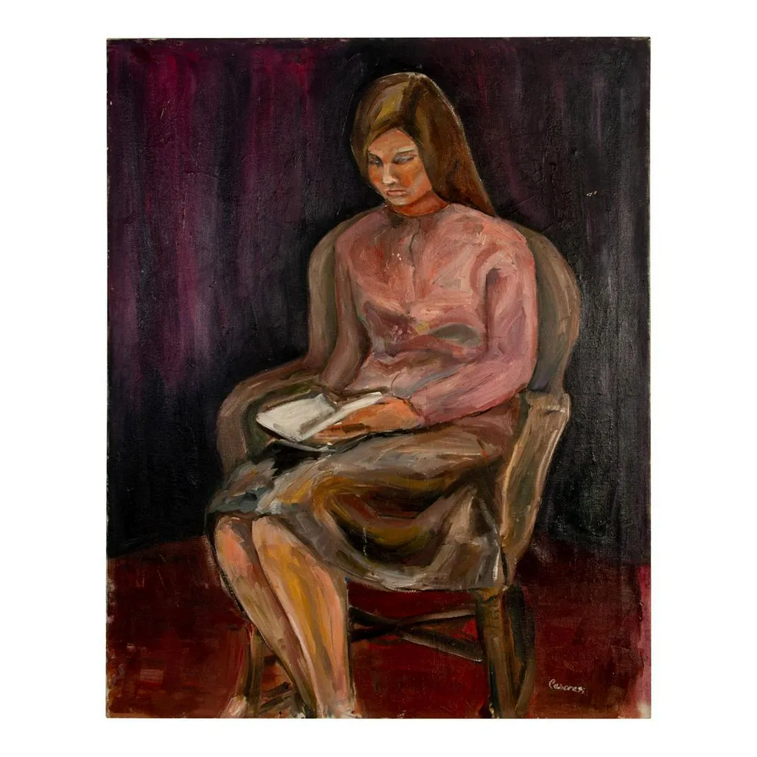 Attrib. Felice Casorati (Italian, 1887-1963) Oil Painting