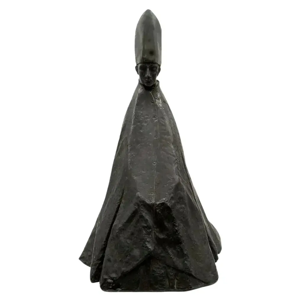 Austin Productions 1963 Cardinale Seduto Sculpture By Manzu