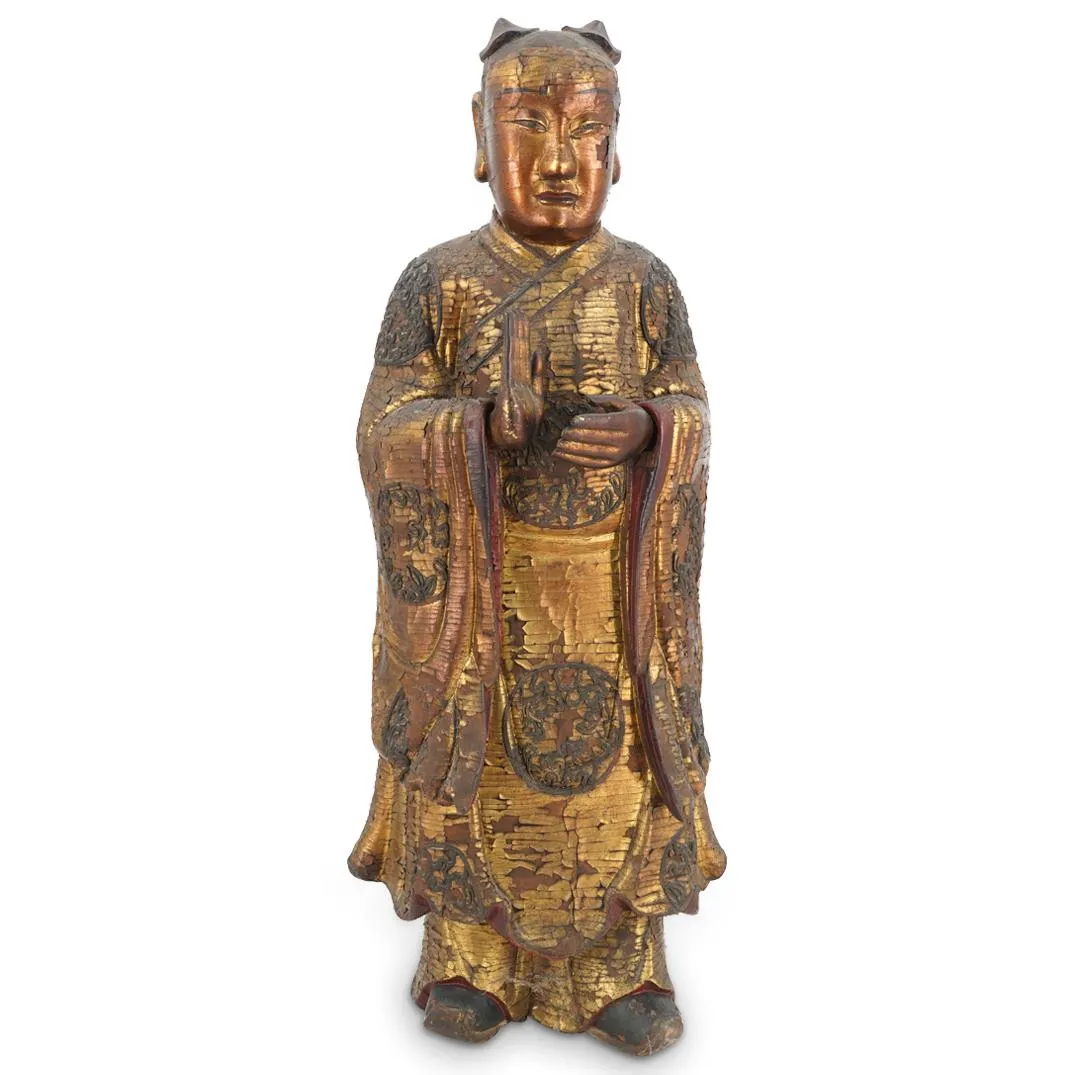 Yuan, Ming Dynasty Dry Lacquered Statue of Official