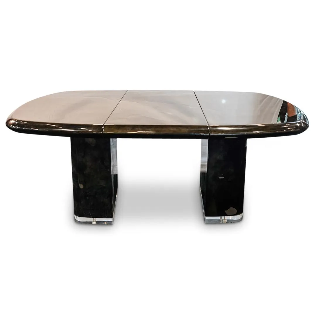 Ron Seff "Cushion Shaped" Goatskin Lacquered Dining Table