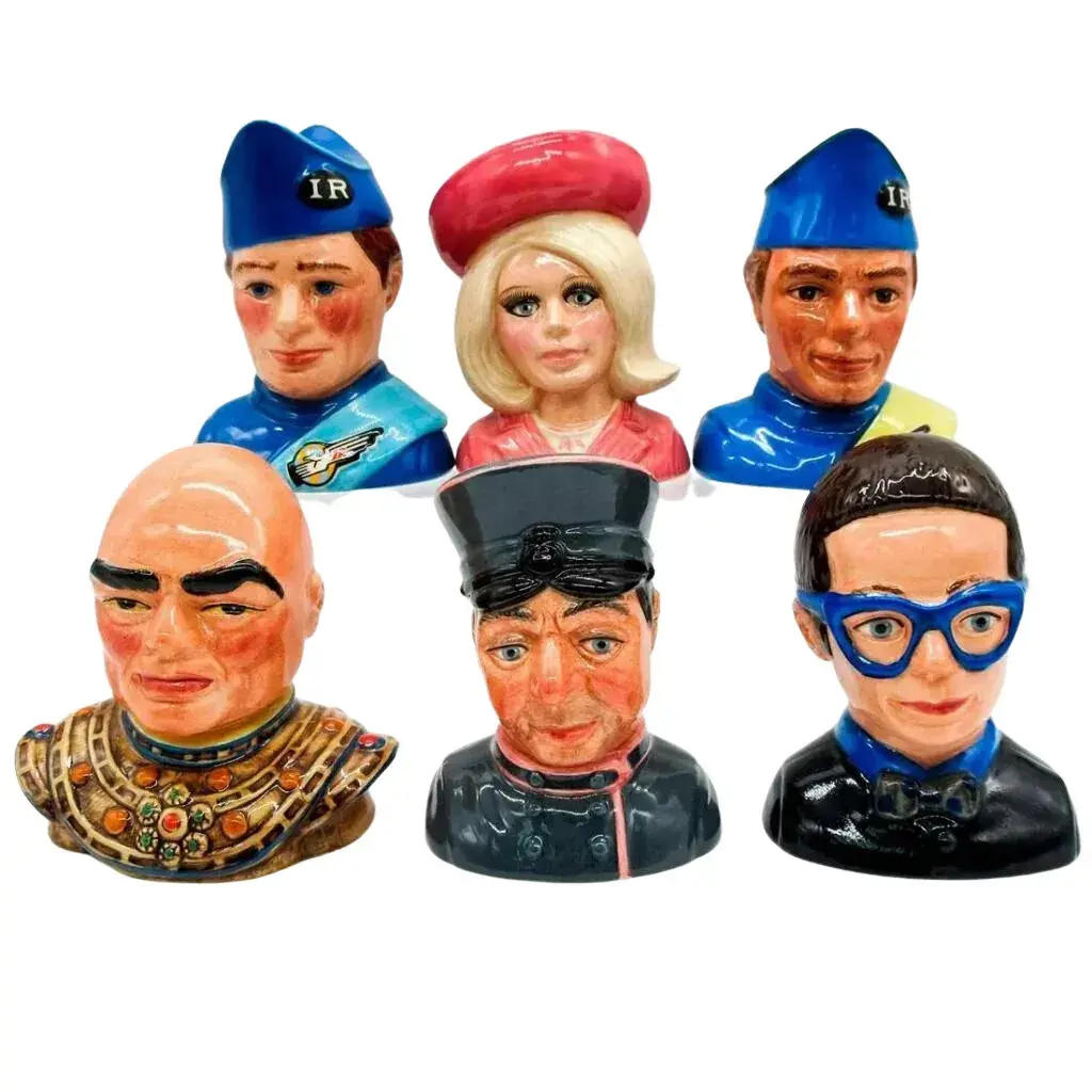 6pc Beswick Character Busts Set, Thunderbirds