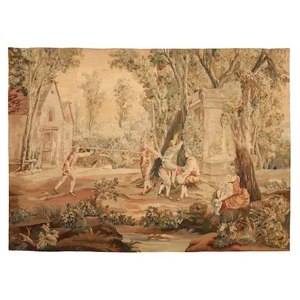 Louis XV Aubusson Tapestry- Le Cheval Fondu