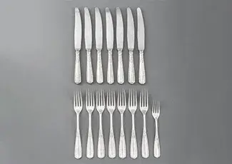 German Silver Neoclassical Part Dinner Service
