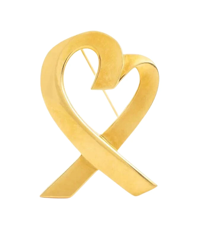 18K Gold Tiffany & Co. Picasso Loving Heart Pin