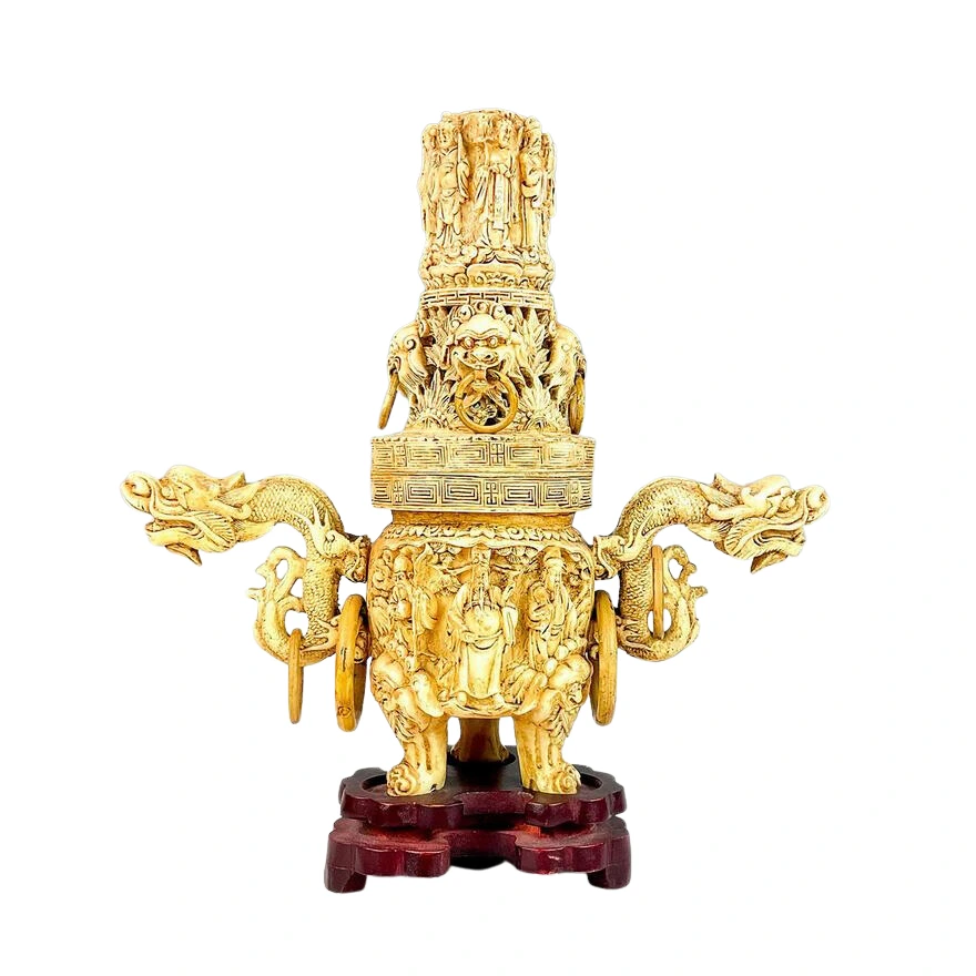 Chinese Resin Covered Incense Burner with Base