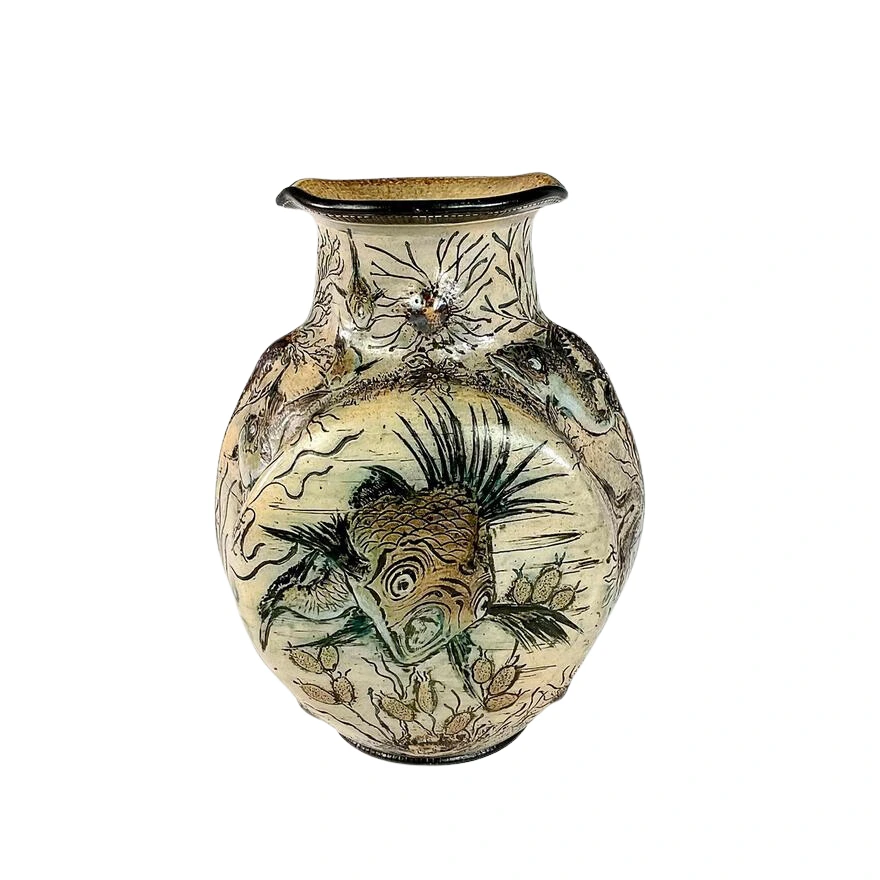 Martin Brothers Stoneware Grotesque Fish Vase