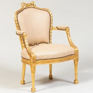 George III Giltwood Armchair