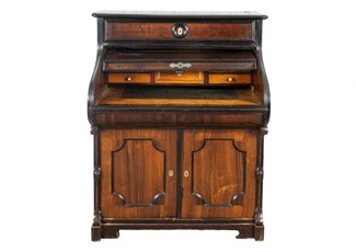 Victorian Cylinder Secretary Cabinet