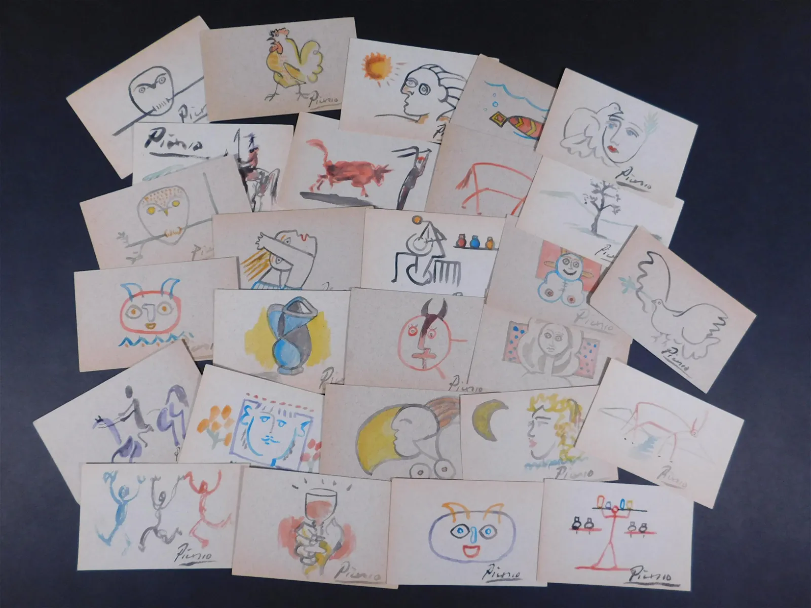 Pablo Picasso Attributed: 27 Watercolor Sketches