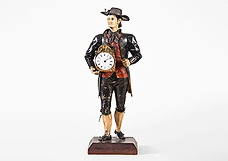 Mid-19th Century Black Forest Uhrentrager or Clock Peddler Figure