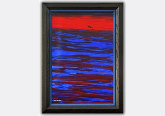 Wyland- Original Painting on Canvas Sunset Watch