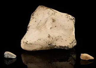 Talsint 002--Unique, White Crusted Eucrite with Flow Lines--Complete Individual with Two Fragments--a Published Meteorite