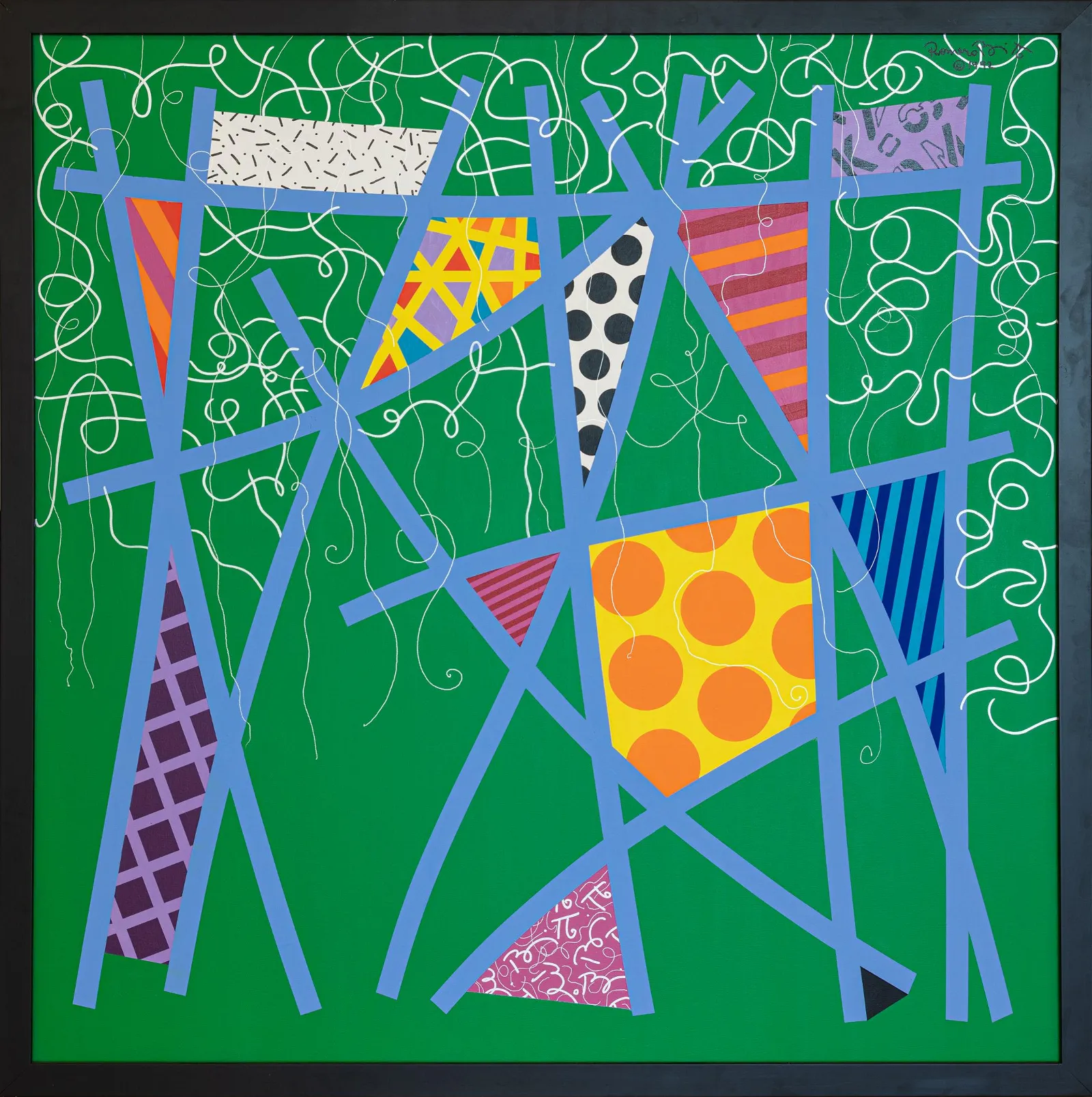 ROMERO BRITTO : HUGE GREEN EVERGLADES Acrylic on canvas