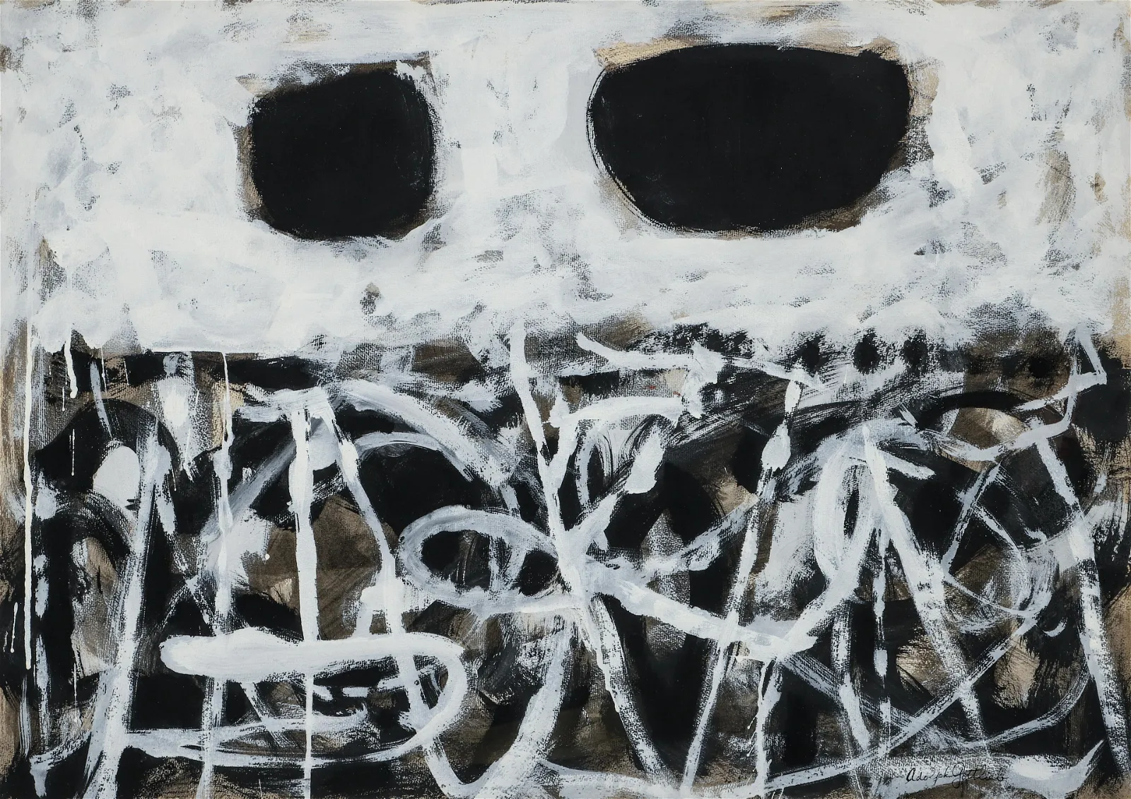 Adolph Gottlieb 1957 gouache Imaginary Landscape No. 1