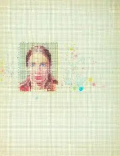 Chuck Close Title: Leslie (Watercolor Painting)