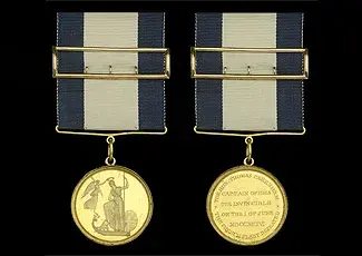 The important and rare Post Captain’s Naval Gold Medal awarded to Admiral of the Red the Hon. Sir Thomas Pakenham, G.C.B.