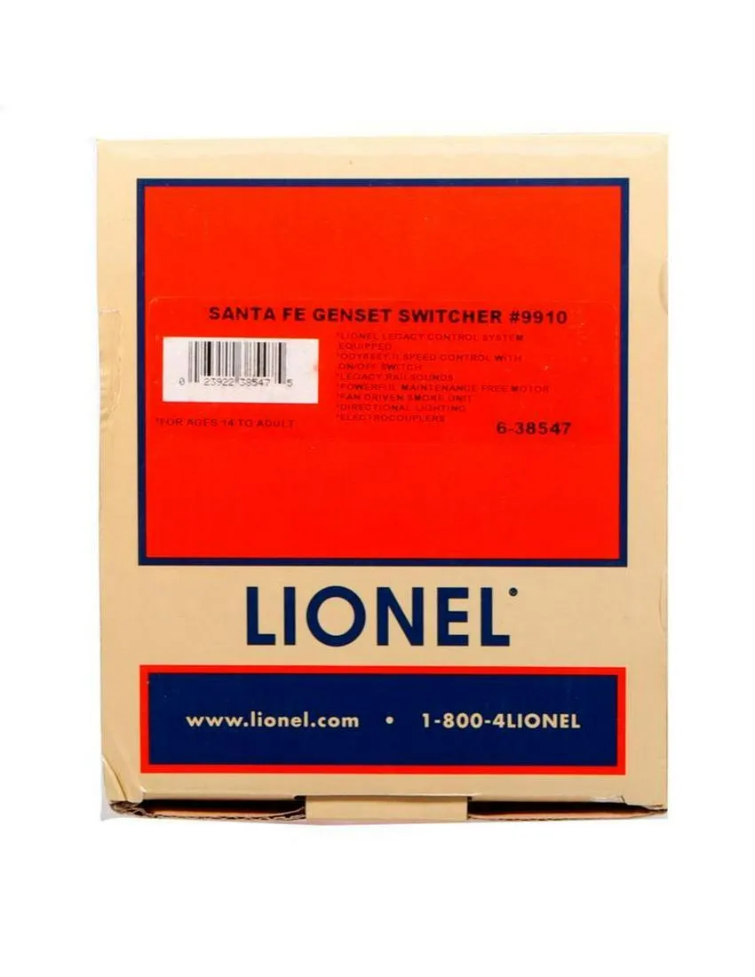 Lionel 6-38547 O Gauge Santa Fe Genset Switcher #9910