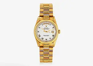 A Men's 18K Yellow Gold Rolex Oyster Perpetual Day-Date 18238 C.1990