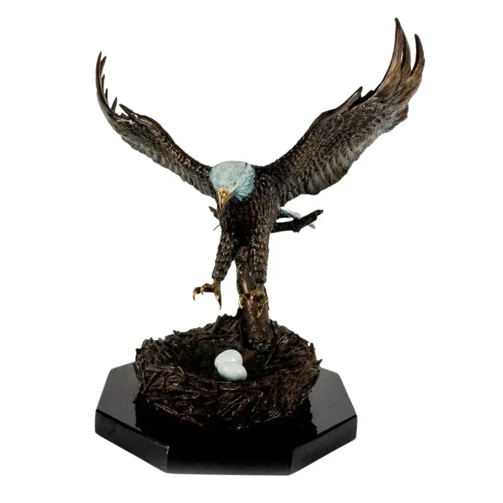 Donna Hunter (American) Bronze Sculpture, Eagle's Nest