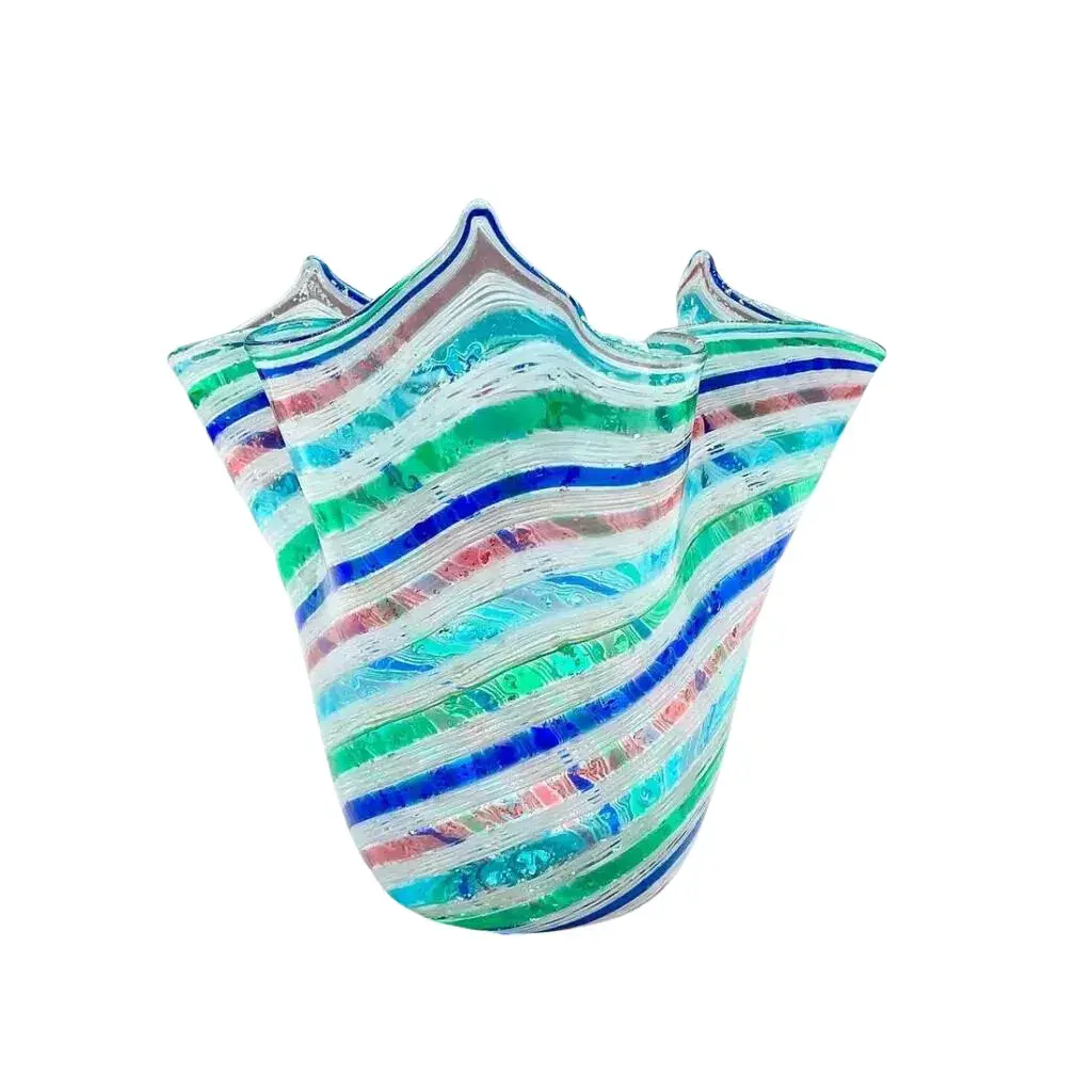 La Fenice Murano Art Glass Handkerchief Vase