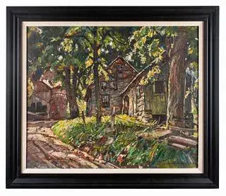 William Lester Stevens (1888 - 1969) Title: Summer Farmyard, Conway Massachusetts