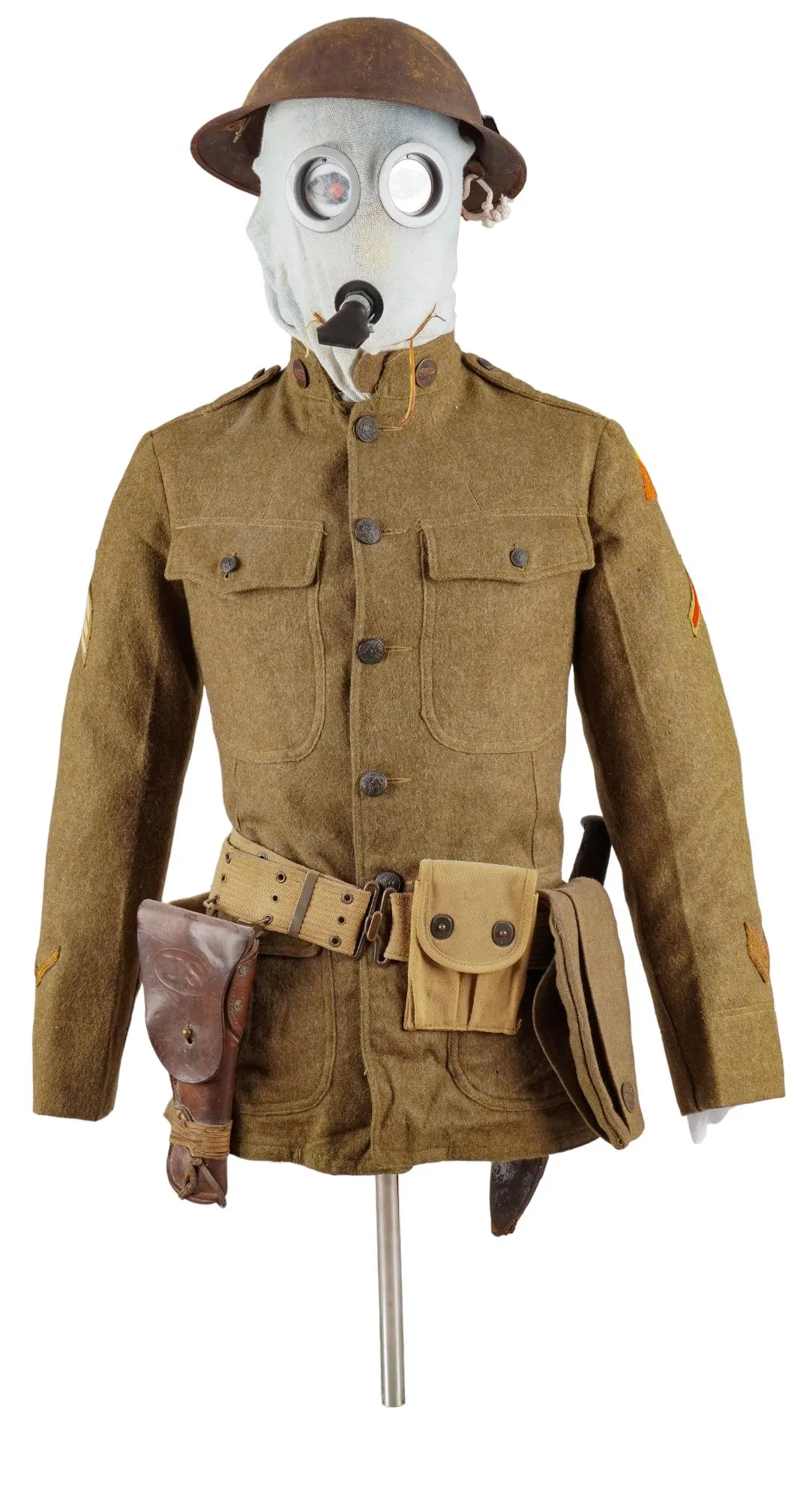 WWI US Army Uniform on Mannequin W/ Accessories