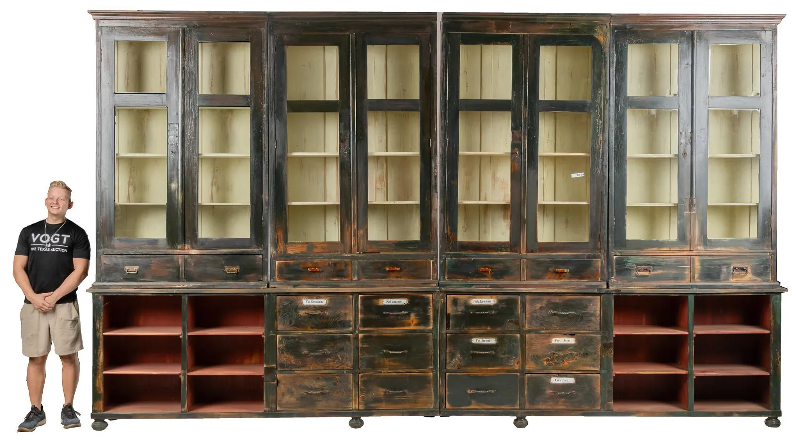 Monumental General Store Display Cabinet