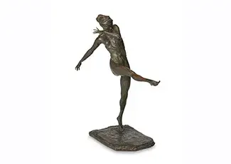 Prince Paul Troubetzkoy, (1866-1938), Danseuse jambe droite levee (Lady Constance Stewart Richardson), 1921, Bronze with dark brown patina, 13.75" H x