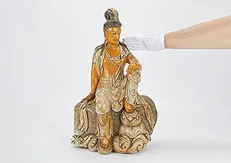 Large Important Soapstone Guanyin Ex. Prince Duan