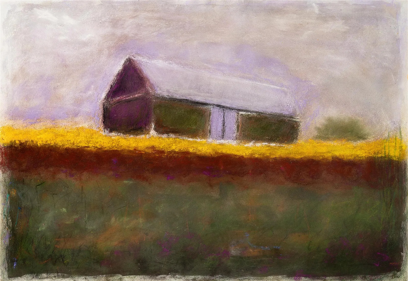 Wolf Kahn (Am. 1927-2020), Barn, Pastel on paper, framed under glass