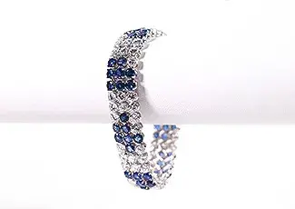Tiffany D Color Flawless Diamond And Sapphire Bracelet In Platinum