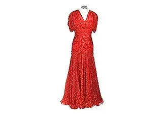 Princess Diana Premiere Worn Bruce Oldfield Silk Gown (With Paper Doll Book)