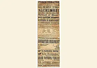 (THEATER.) Archive of Ford's Theatre and the theatrical Ford family
