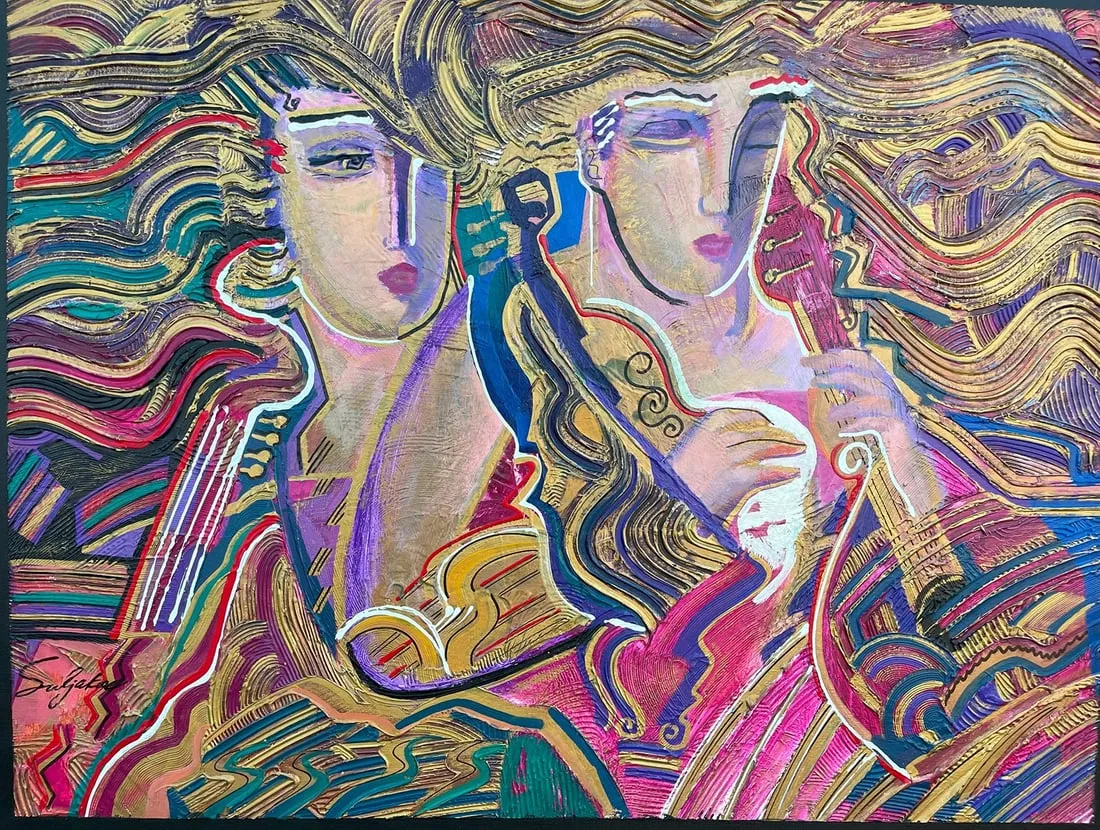 GAYLORD SOLI Postmodern Acrylic Painting on Canvas