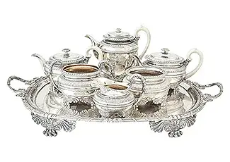 George III Sterling Silver Tea and Coffee Service Benjamin Smith, London, 1814-1816