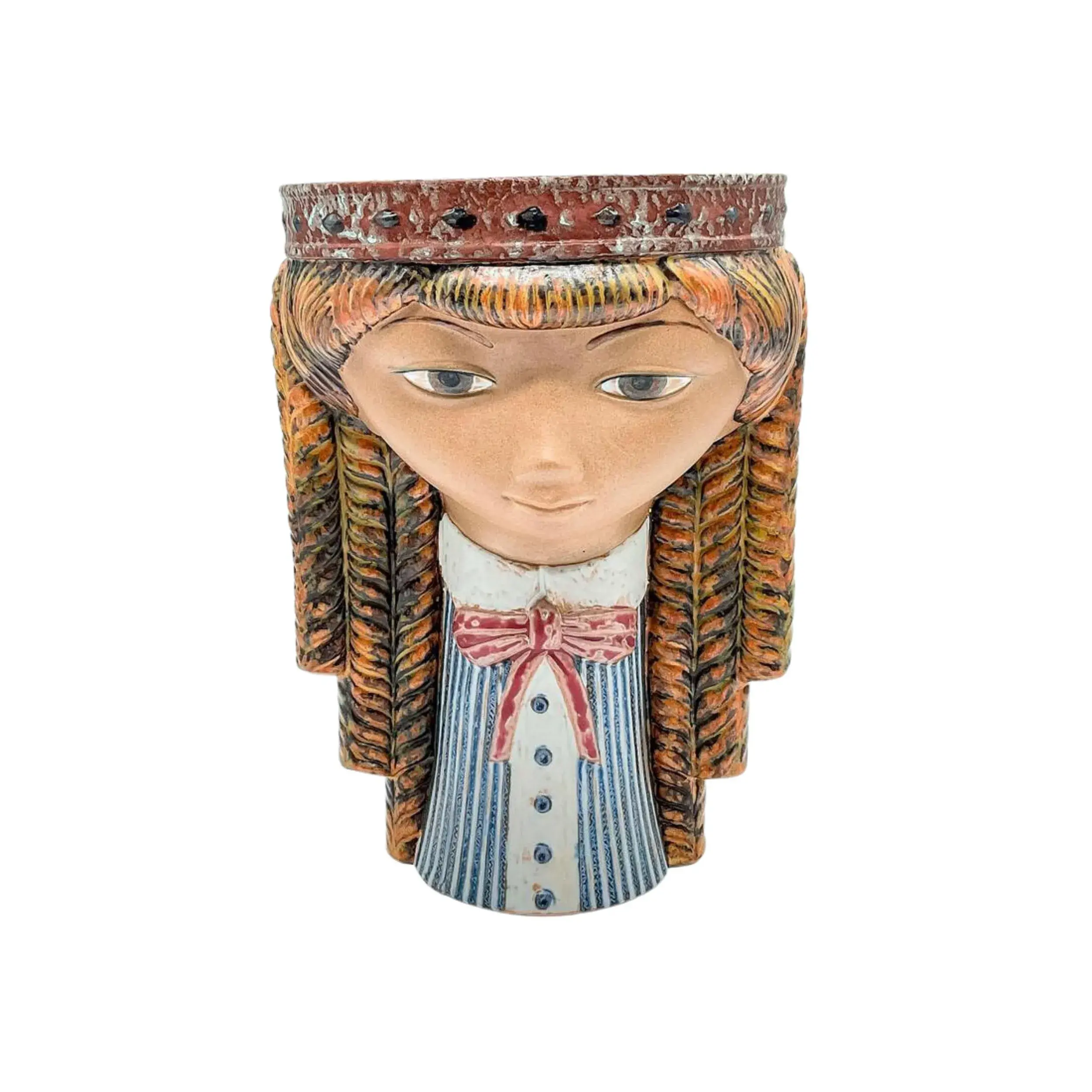 Girl's Head 1012041 - Lladro Porcelain Gres Sculpture