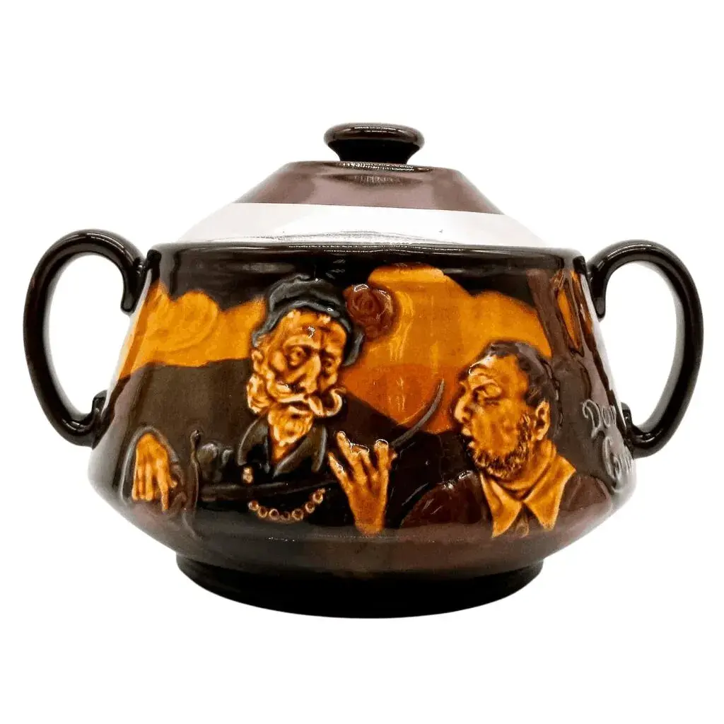 Royal Doulton Kingsware Lidded Sugar Bowl, Don Quixote
