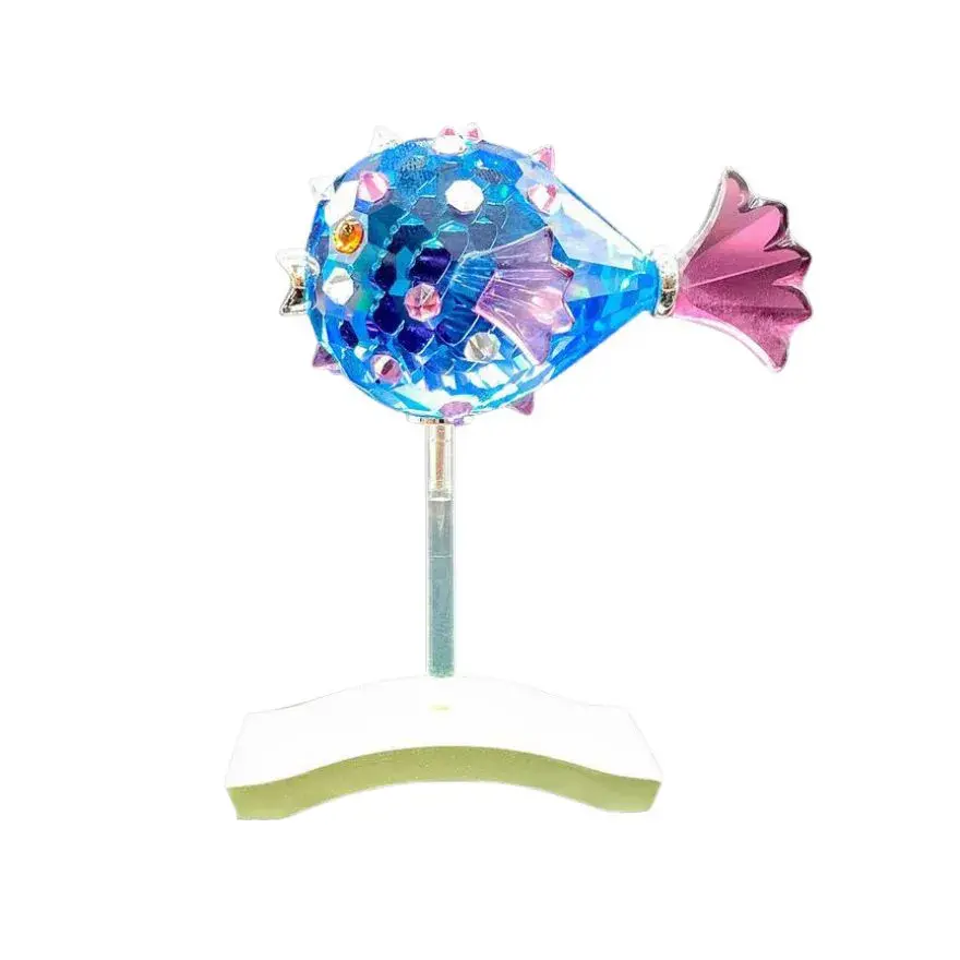 Swarovski Crystal Figurine, Cleona Capri Blue Blowfish - Auction Daily